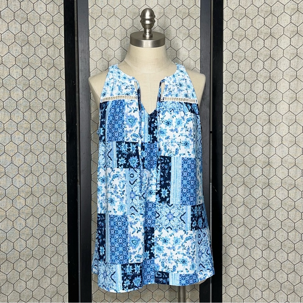 CURE. Floral Patchwork Sleeveless Top